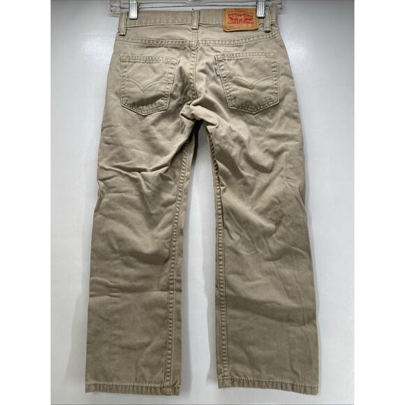 Levi’s 505 Khaki White Tab Denim Jeans Boy’s 8 Regular 24x22 - Picture 1 of 6